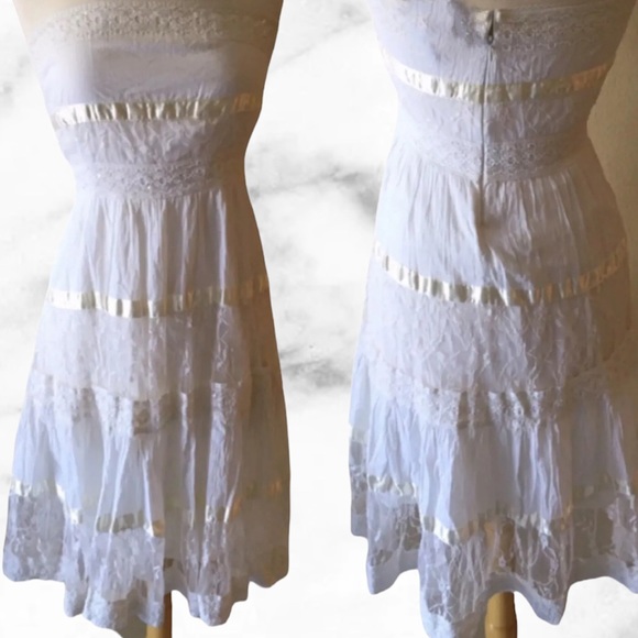 TWO OF US New York Boho Embroidery Lace White Dress - Picture 7 of 7